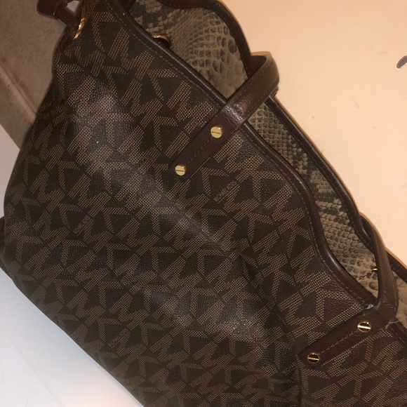 Authentic MK reversible python tote - Picture 4 of 7